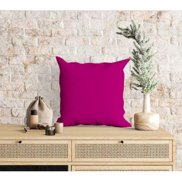 Imagem de Almofada Com Enchimento Color Block Lisa Vermelho Violeta - Core Decor