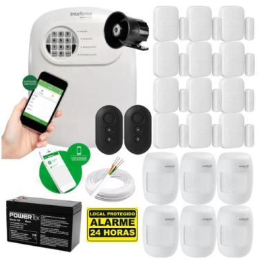 Imagem de Kit Alarme Híbrido ANM 24 NET c/ 18 Sensores e Acesso Via App - INTELB