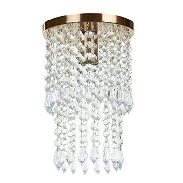 Imagem de Plafon Lustre De Cristal Acrilico Spark Redondo Cobre