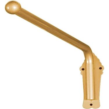 Imagem de Barra de cortina de braço oscilante de alta resistência, braço oscilante de trilho de cortina de porta para porta de entrada, haste de Portiere para painéis laterais suporte de C, dourado, 35 IN