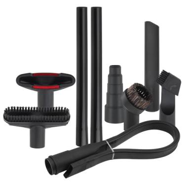Imagem de Conjunto de aspirador de pó 9 peças, aspirador de pó de limpeza doméstica 3 1/10.2 cm com adaptadores de mangueira de vácuo para acessórios de aspirador de pó de loja, escovas de 3 cm para aspirador
