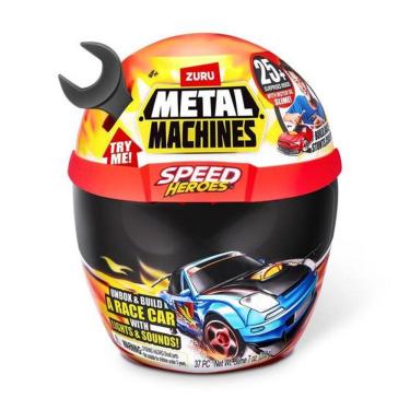 Imagem de Capacete Surpresa Metal Machines Speed Hero 20 peças, Preto - Candide 8718