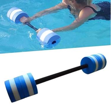 Imagem de OYSTERBOY Halteres para exercícios aquáticos de 56 cm, pesos de água de espuma EVA para piscina, treinamento esportivo
