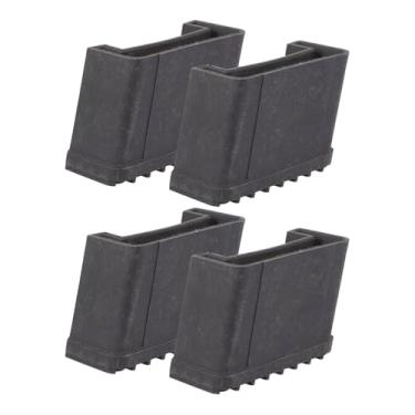 Imagem de Gralara 4 peças de tapetes para pés de escada, protetores de piso, proteção para pés de escada dobráveis ​​com estabilidade aprimorada, Style a