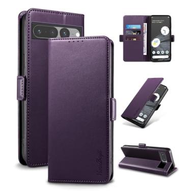Imagem de YunuBeyii Capa Carteira para Google Pixel 7 Pro - [Bloqueio RFID] Capinha Flip Magnética para Celular de Couro PU de Luxo com Suporte,Case Proteção,Rsistente,Antichoque, Roxo