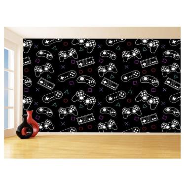 Imagem de Papel De Parede 3D Infantil Controle Game Jogo 3,5M Azs293