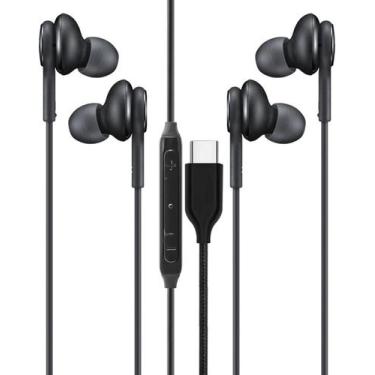 Imagem de Fone de Ouvido Tipo-C Compatível Samsung Galaxy Som Imersivo e Graves 