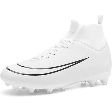 Imagem de Tênis de futebol masculinos de futebol com pontas longas, couro e borr