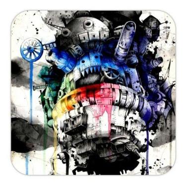 Imagem de Placa Quadro Decorativo 18x18 Cm - O Castelo Animado - Pomps Geek, Col