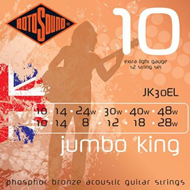 Imagem de Encordoamento Violão Aço 12 cordas Rotosound - Jumbo King - JK10 - .010/.048