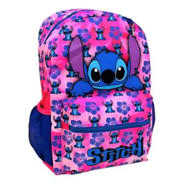 Imagem de Mochila Stitch Juvenil Infantil Feminina Costas Escolar Cor