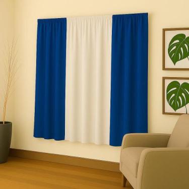 Imagem de Cortina Versátil 2,00X1,70 Para Sala Quarto Escritório Decoração Estil