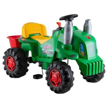 Imagem de Quadriciclo Infantil a Pedal Verde Trator  - Bandeirante 1238
