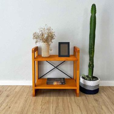 Imagem de Mesa Lateral de Madeira Pinus Linea Carvalho - ArtFactory Design