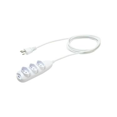 Imagem de Extensão Elétrica 3 Tomadas 3 Pinos 10a 3m Intelbras Ext 3003 Branca