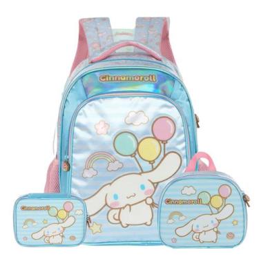 Imagem de Mochila Costas Cinnamoroll Hello Kitty Lancheira Estojo Box - Luxcel