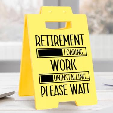 Imagem de Presente engraçado de aposentadoria para professor, enfermeira, colega de trabalho, chefe, amigo, aposentadoria, carregando, desinstalando, mesa, placa, melhor decoração de festa de aposentadoria