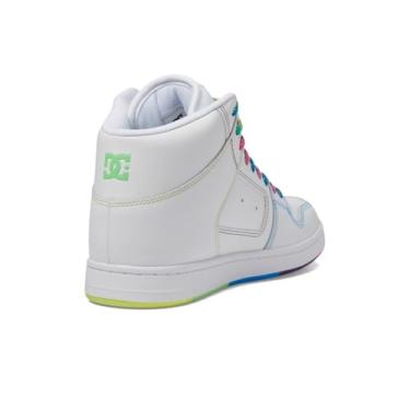 Imagem de DC Tênis de skate feminino Manteca 4 Hi, Branco/arco-íris, 5.5