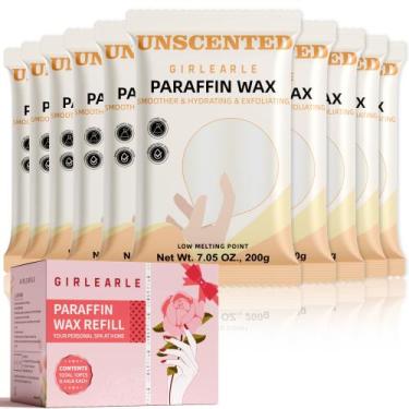 Imagem de Recargas de cera de parafina GIRLEARLE 10x200g Blocos sem perfume