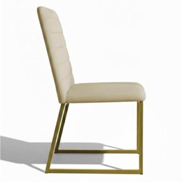 Imagem de Cadeira para Sala de Jantar Mona Veludo Base Ferro Dourado