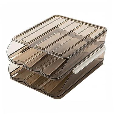 Imagem de Counter Egg Holder Egg Holder for Fridge Auto Scrolling down Easy Operation Storage Container