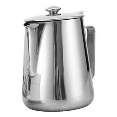 Imagem de Stainless Steel Frothing Pitcher for Espresso Cappuccino Capacity Ergonomic Handle Narrow Spout Design for Latte Art for Induction Cookers and Coffee