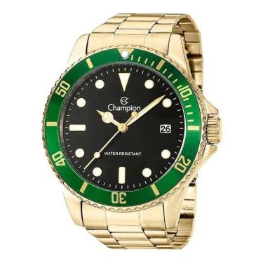 Imagem de Relógio Champion Masculino Analógico Dourado Verde Ca31266m