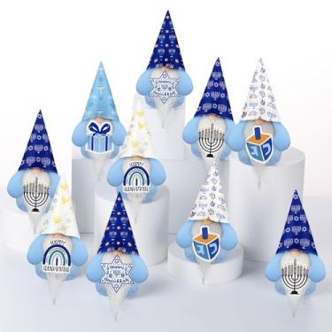 Imagem de Jenaai 10 Pcs Hanukkah Gnomes Gifts Chanukah Christmas Handmade Decorations with Appreciation Cards Gnomes Plush Tray Table Decor for Party Favor Home Christmas Holiday Office Desk
