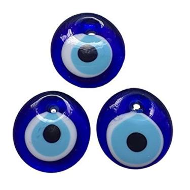 Imagem de Conjunto de 3 peças - Novo enfeite de parede de vidro turco com olho turco - Presente para casa, carro, colecionável, boa sorte (azul)