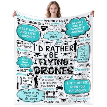 Imagem de MOUND BOOM Cobertor de drones presentes para homens, meninos, piloto de drones, acessórios de drones, cobertores e mantas engraçados, presentes para amantes de drones para meninas adolescentes adultos