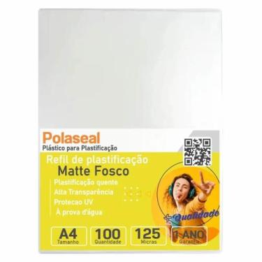 Imagem de Polaseal Plástico Para Plastificação Fosco A4 0,05mm 100un - Cassmar 