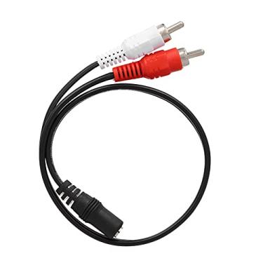 Imagem de Matybobe Cabo RCA o de 0,25 metros fêmea de 3,5 mm para 2 RCA macho adaptador estéreo Y cabo para amplificador de fone de ouvido HDTV