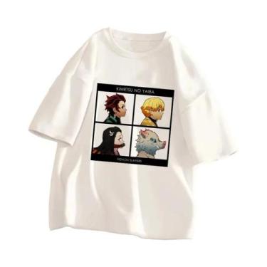 Imagem de Camiseta Unissex Demon Slayer Kimetsu No Yaiba Anime Verão Manga Curta