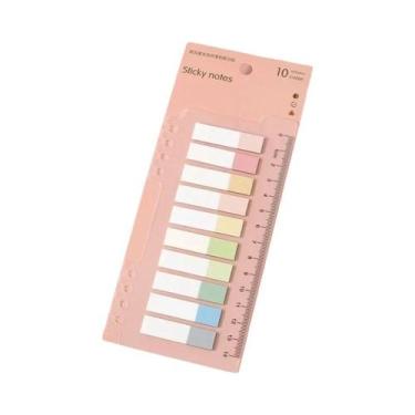 Imagem de Etiquetas Adesivas Reposicionáveis Coloridas 200 Folhas Marcadores De 