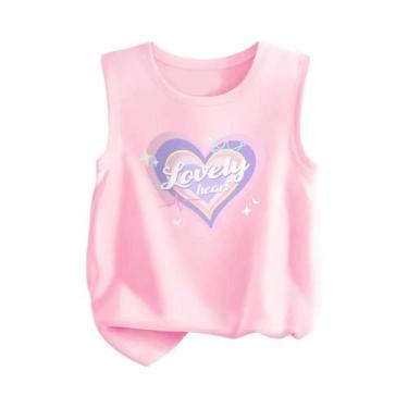 Imagem de Camiseta Regata Infantil Com Estampa De Desenho Animado, Torre Eiffel,