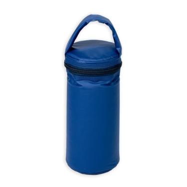 Imagem de Porta Mamadeira e Copo Bebê e Infantil Térmico 1 Litro Impermeável Azul Marinho