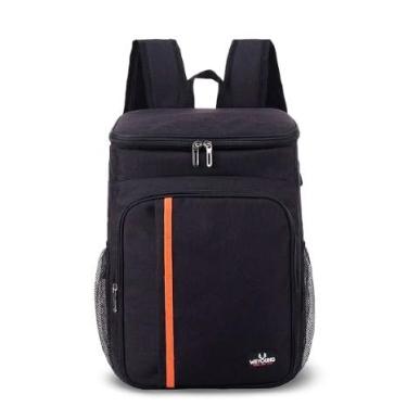 Imagem de Mochila Térmica Impermeável, Poliéster Resistente à Água, 20L, Compartimento Acolchoado para Notebook, Porta USB Externa, Adulto Unissex (Azul Marinho)