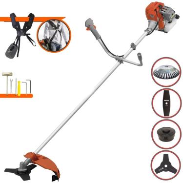 Imagem de Roçadeira Multifunções Tekna RL520ACG2 À Gasolina 52cc 2HP 4 Opções de Corte Com Lâmina Facão, Lâmina 3 Pontas, Escova de Aço e Carretel de Nylon