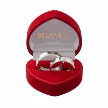 Imagem de Par de alianças prata 12 ao 34 - Believe Jewelry