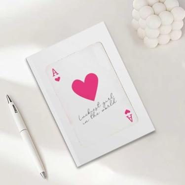 Imagem de Caderno de cartas de pôquer, caderno A5 para anotações de escritório, agenda de 21 x 14,7 cm, agenda, diário de viagem