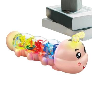Imagem de Brinquedo De Engatinhar Para Crianças,Ferramenta de Aprendizagem em Forma de Lagarta para Desenvolvimento Precoce | Brinquedo Musical de Rastreio com Luzes,Para Meninas, Aniversário, Natal E Ano Novo