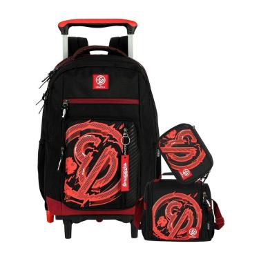 Imagem de Kit Enaldinho Mochila 2Em1 Rodas + Lancheira + Estojo Box