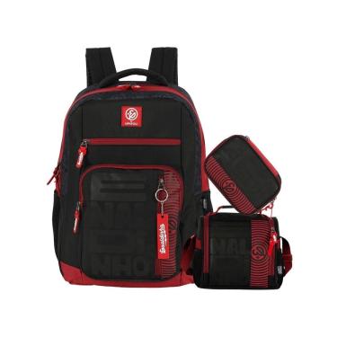 Imagem de Kit Enaldinho Mochila Costas + Lancheira + Estojo Box Luxo