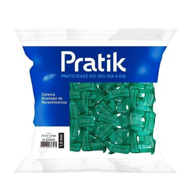 Imagem de Espaçador Nivelador Pratik Flex Eco 1,0mm Verde - Embalagem com 50 Unidades