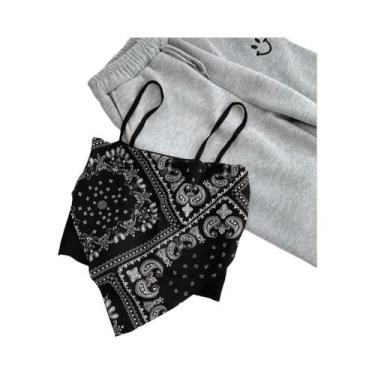 Imagem de Camisetas Cropped Florais Femininas Respiráveis Com Costas Bonitas Par