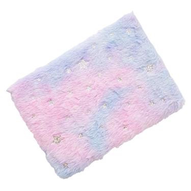 Imagem de ZJchao Diário de Pelúcia, Caderno de Capa Macia Com Design Elegante de Cores Gradientes de Estampagem a Quente, 80 Páginas de Grande Capacidade, Portátil Compacto para Estudantes (Estrela)