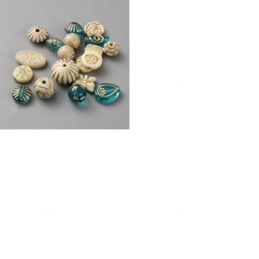 Imagem de Contas de acrílico vintage mistas de 38 g retrô rosa flor urso contas em forma de peixe contas de artesanato estético para pulseira faça você mesmo brinco colar miçangas artesanato fabricação de joias