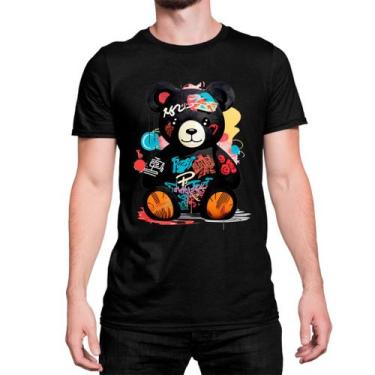 Imagem de Camiseta Masculina Personalizado Urso Style Rabisco Ref03 Camisa Algod