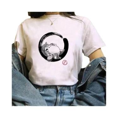 Imagem de Camiseta Gráfica Kawaii Totoro Studio Ghibli Para Mulheres Harajuku Mi