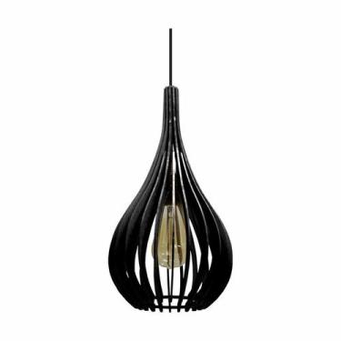 Imagem de Pendente em Madeira - Drop Mini - Preto - Otago